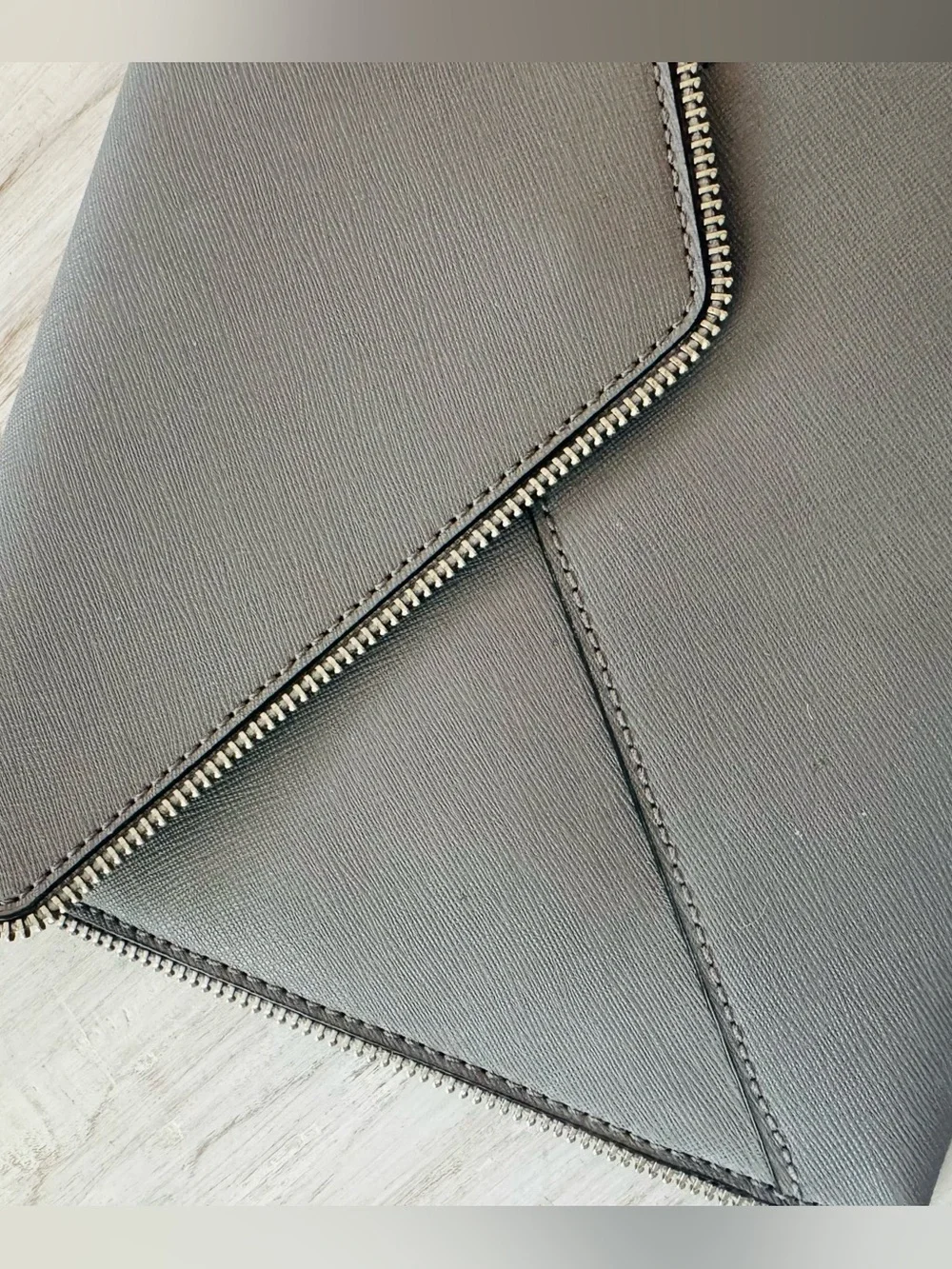 Rebecca Minkoff Zipper Trim Leather Clutch